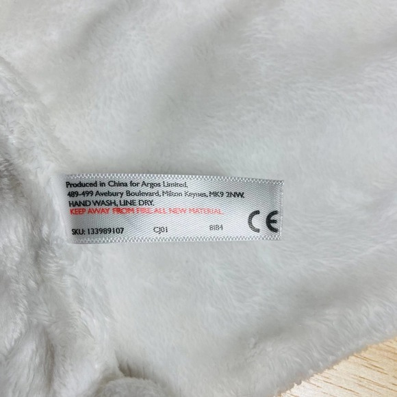 Chad Valley Baby White Rabbit Lovey. Pre-owned. - Picture 9 of 10